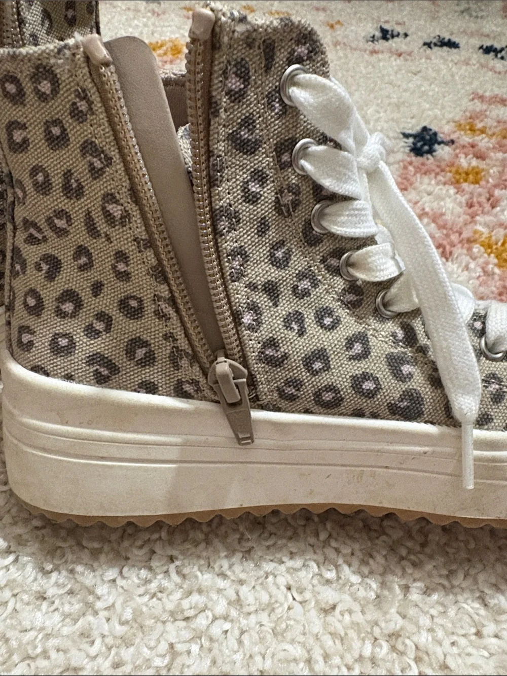 art class Leopard Print High-Top Sneakers with White Trim